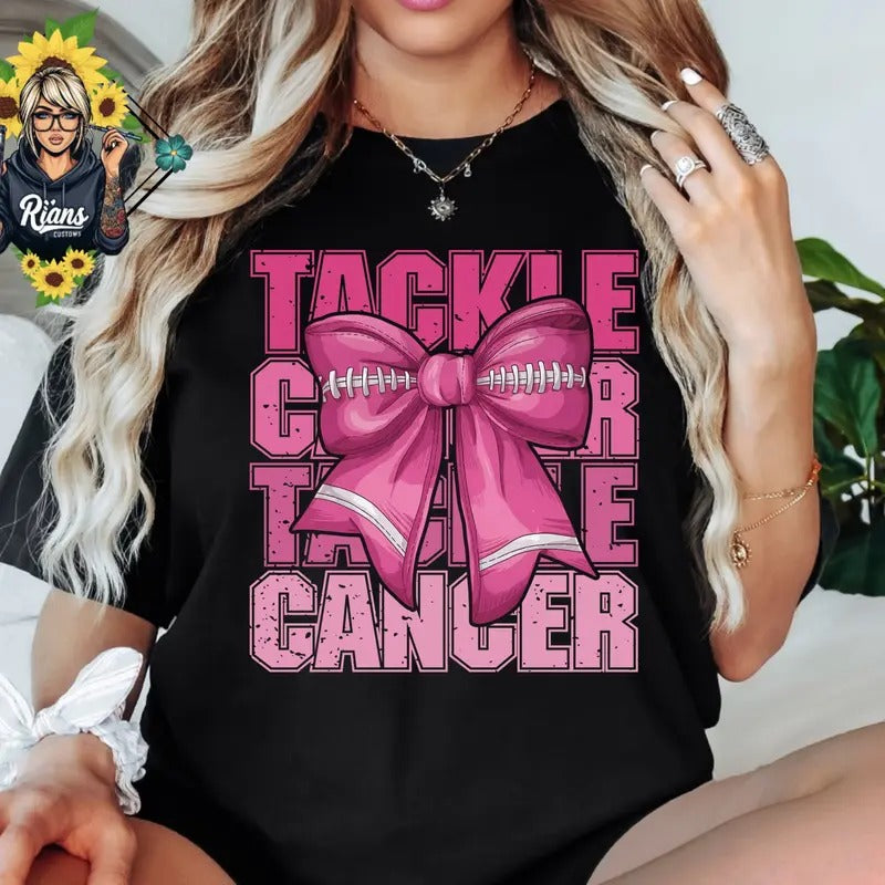 TACKLE Breast Cancer Awareness Unisex Tshirt Hoodie, Sweatshirt | HypeDripTees.com