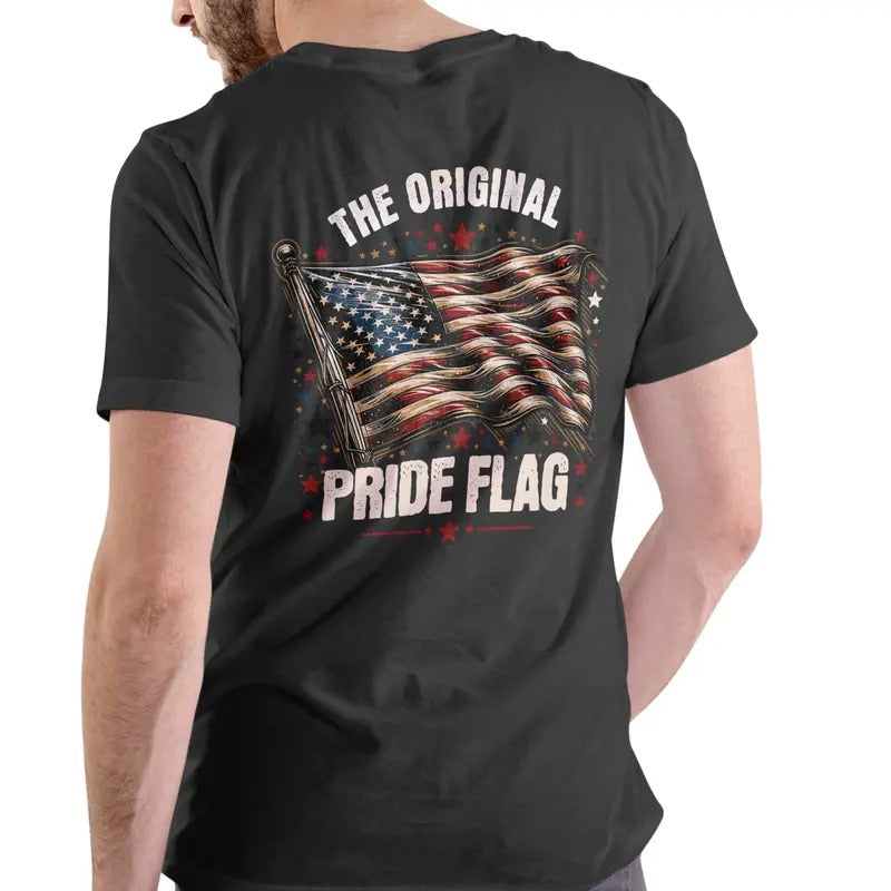 THE ORIGINAL PRIDE FLAG T Shirt, Unisex Cotton Casual Man Hoodie, Sweatshirt | HypeDripTees.com