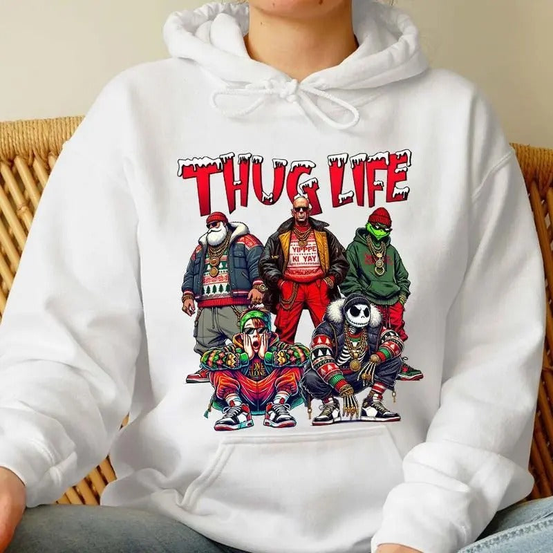 THUGLIFE Christmas Movies Sweatshirt, Hoodie & Tshirt, Perfect Gift, Holiday Gift | HypeDripTees.com
