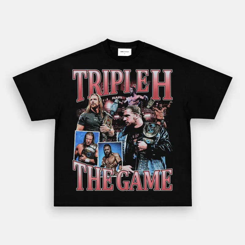 TRIPLE H TEE, Wrestling Graphic Tee, Sports T-shirt, Athlete Shirt, Wrestling Gift, Fitness Tee Crewneck Clothing...