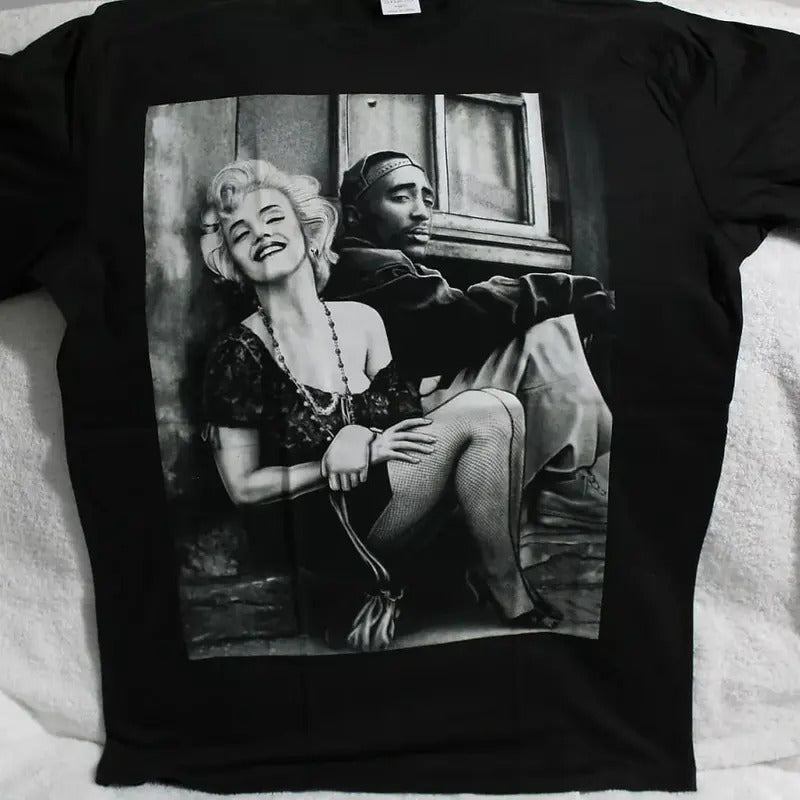 TUPAC SHAKUR MARILYN MONROE LEGENDS 2PAC HIPHOP RAPPER LEGEND T-SHIRT , Gift for Him, Gift For Her, Vintage Y2K, Menswear...