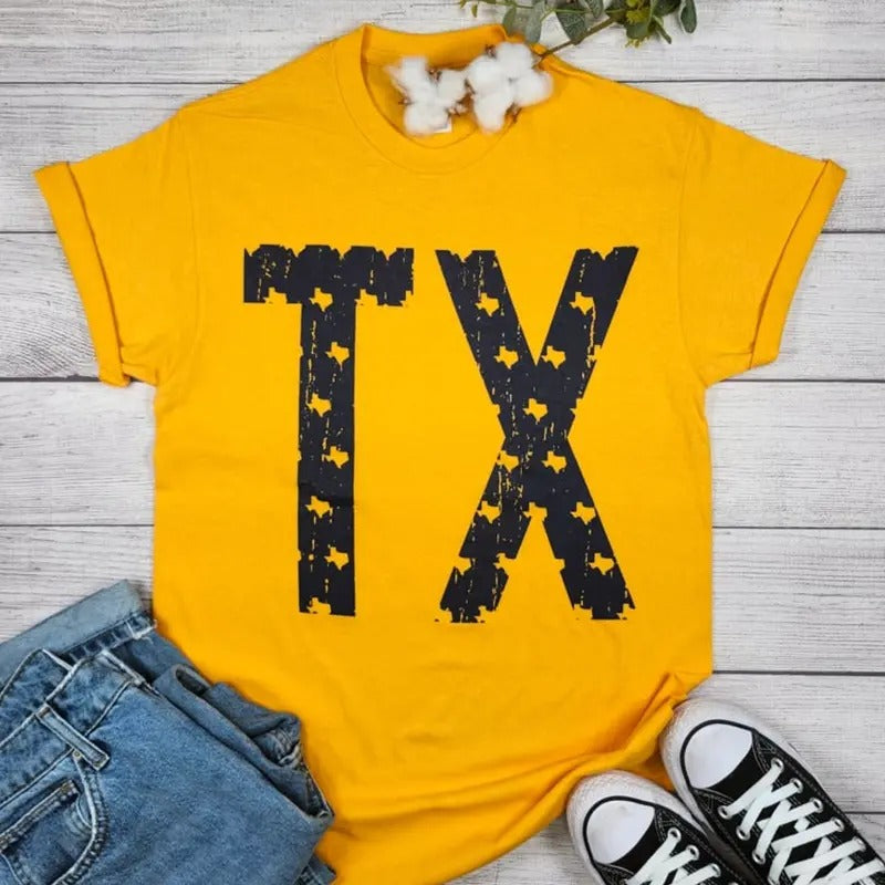 TX Gold Texas Graphic T-shirt Hoodie, Sweatshirt | HypeDripTees.com
