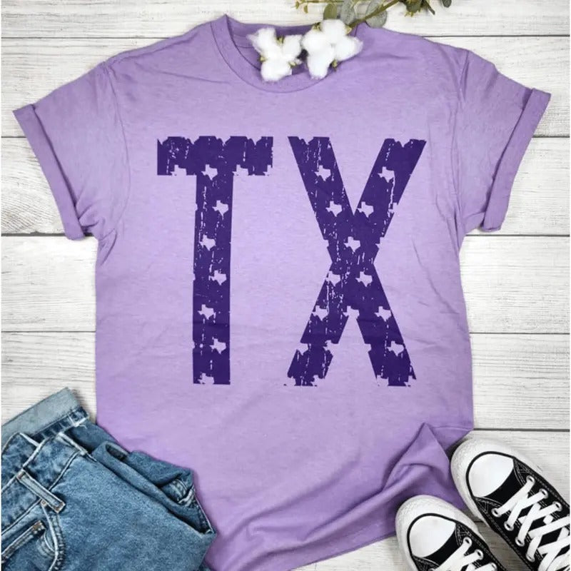 TX Lavender Texas Graphic T-shirt Hoodie, Sweatshirt | HypeDripTees.com