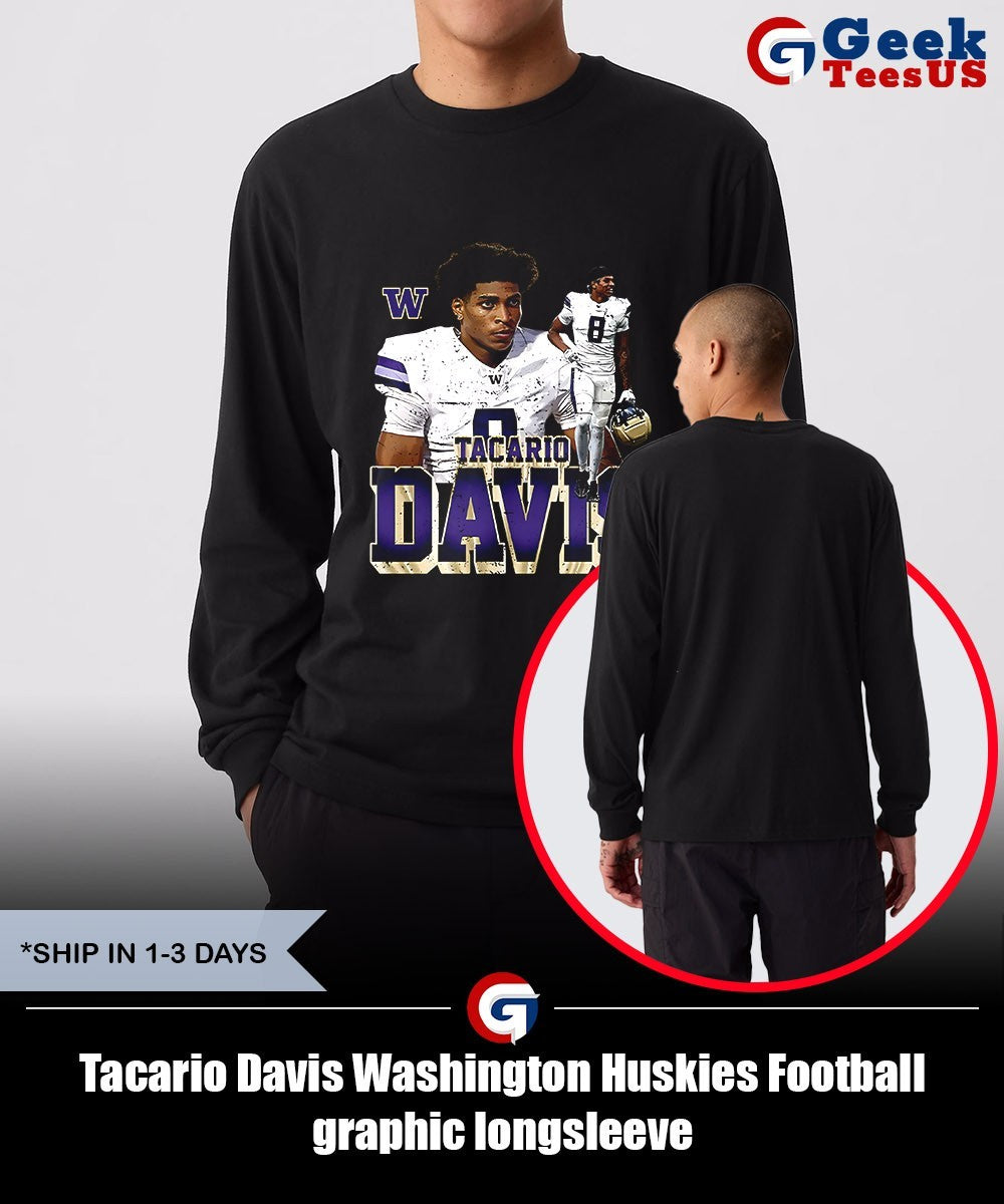 Tacario Davis Washington Huskies Football graphic shirt