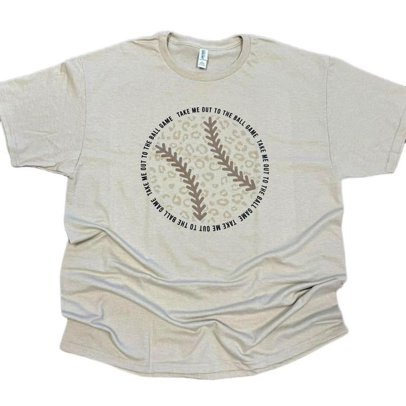 Take Me Out To The Ballgame Leopard Baseball Tee - Baseball Mom Shirt Hoodie, Sweatshirt | HypeDripTees.com