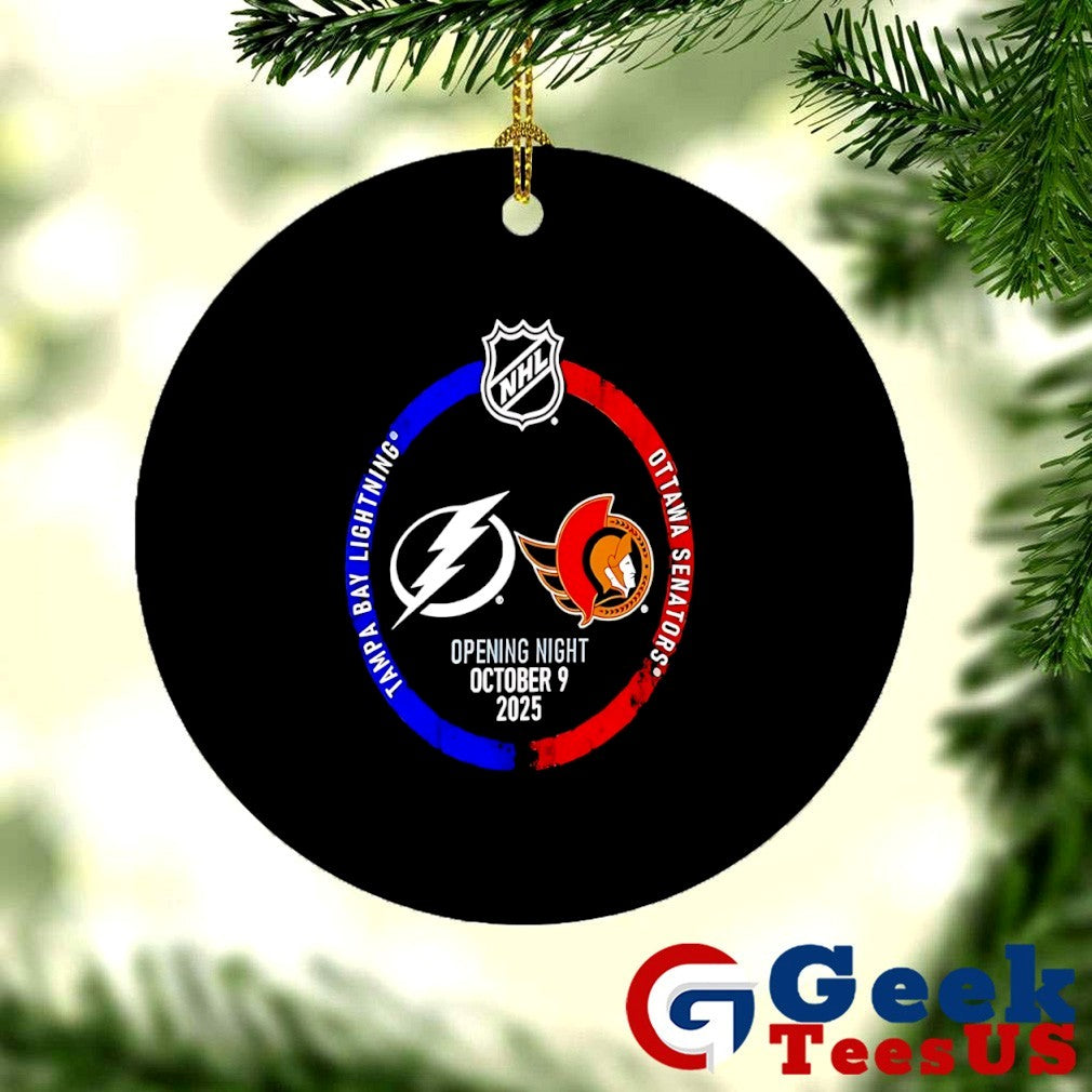Tampa Bay Lightning vs Ottawa Senators hockey 2025 NHL Opening Night shirt