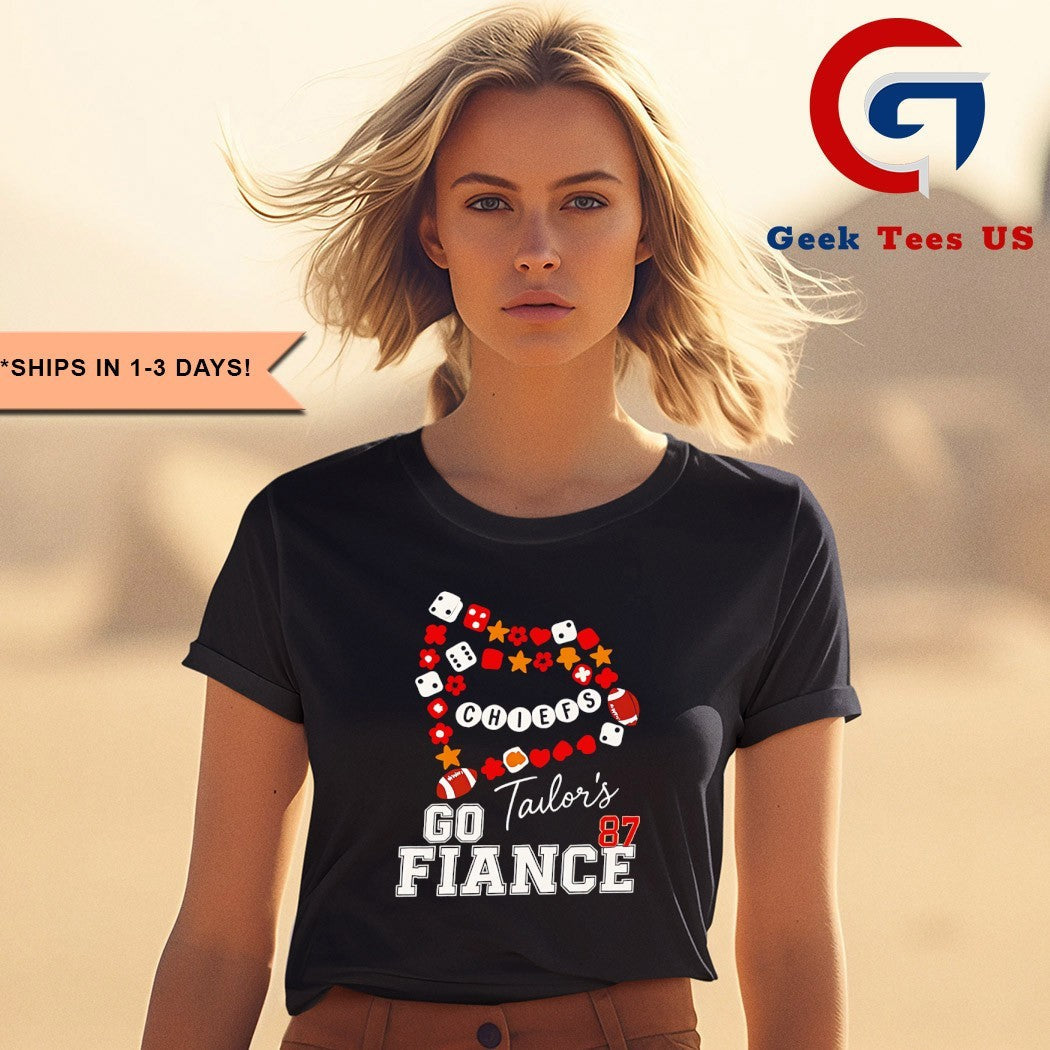 Taylor’s go Fiance 87 Travis Kelce Kansas City Chiefs shirt