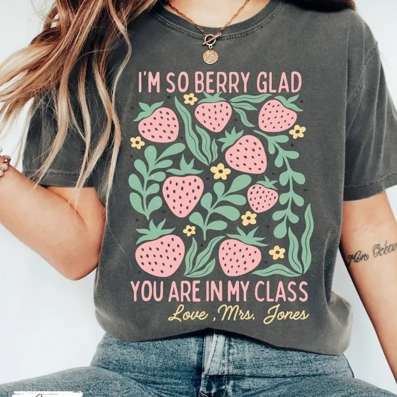 Teach T-Shirt, Cute New Teacher Shirt, Teacher Appreciation, Strawberry Back to School Shirt, Elementary School Teacher...