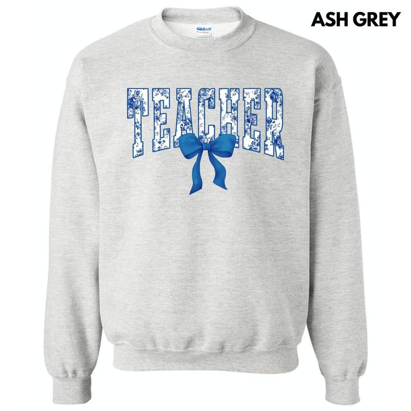 Teacher Blue Florals Sweatshirt 'NLB' T-Shirts, Hoodie | HypeDripTees.com