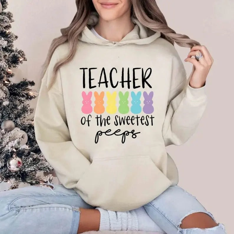 Teacher Of The Sweetest Peeps Shirt, Easter Teacher Shirt, Teacher Shirt, Teacher Tee, Peeps Shirt, Easter Shirt, Teacher...