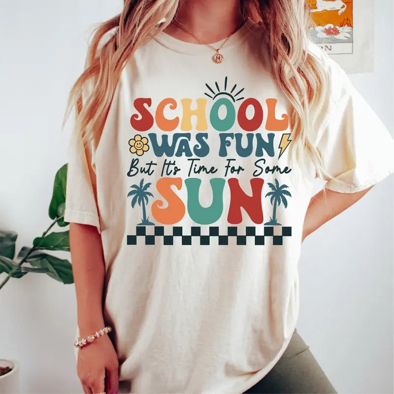 Teacher Summer Break Shirt, End of School Year Shirt, Teacher Off Duty, Goodbye School Hello Summer, Teacher Shirt...
