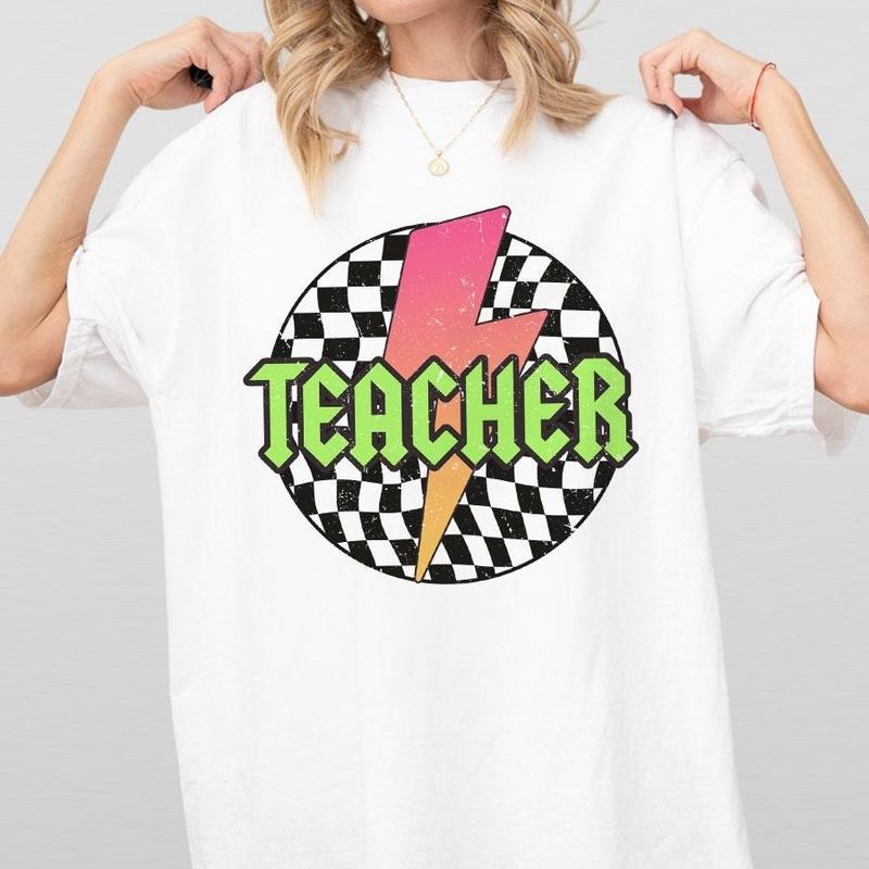 Teacher T-shirts, Neon Teacher Shirts, New Teacher Gift, Back to School Gift, Teacher Appreciation Gift, Shirt For Women,...