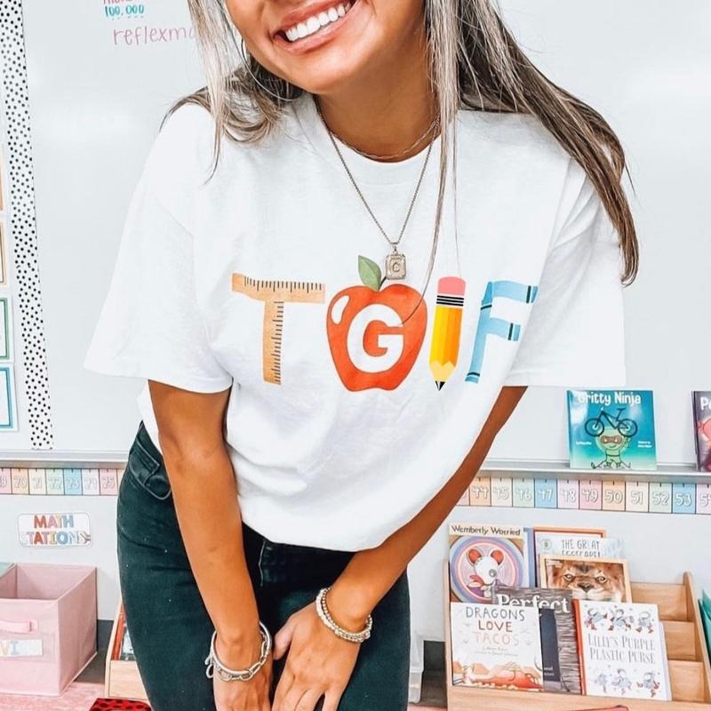 'Teacher TGIF' T-Shirt Hoodie, Sweatshirt | HypeDripTees.com