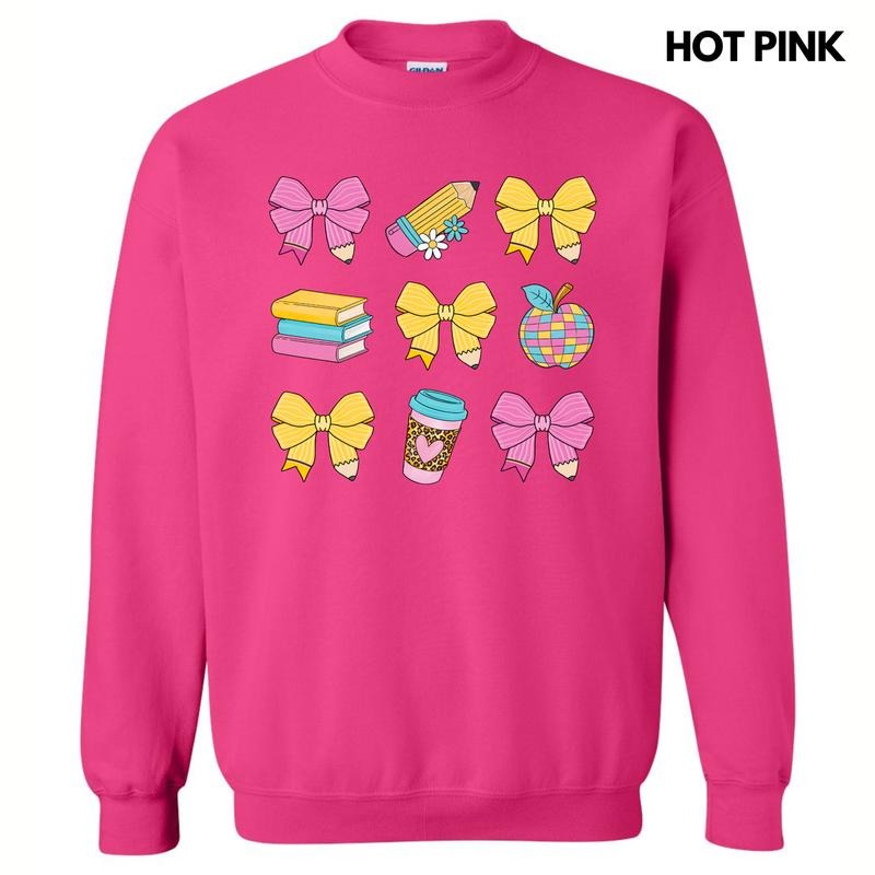 Teacher Theme Coquette Collage Sweatshirt 'NLB' T-Shirts, Hoodie | HypeDripTees.com