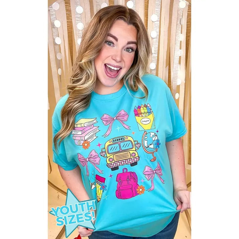 Teacher Things Bow and Bus T-Shirt Hoodie, Sweatshirt | HypeDripTees.com