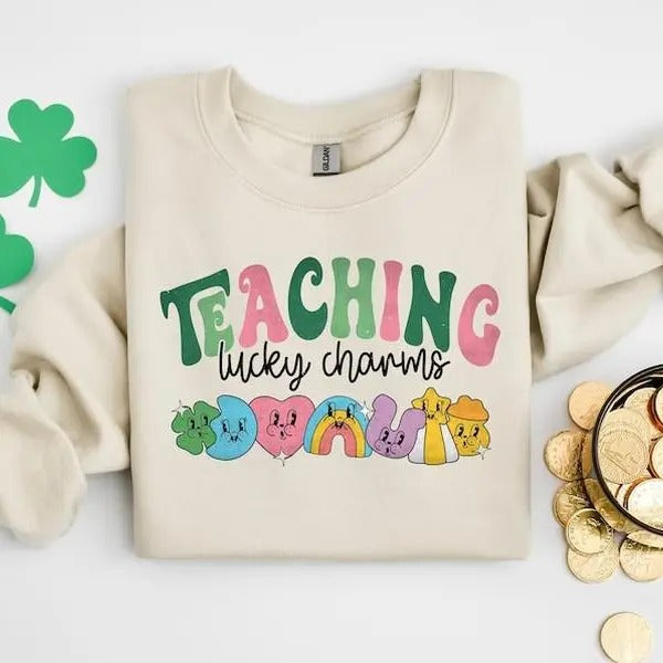 Teaching Lucky Charms Lucky Teacher Saint Patrick'S Day Teacher Teachers Lucky Charms Giftsstyle{N002}2 T-Shirts, Hoodie, Sweatshirt