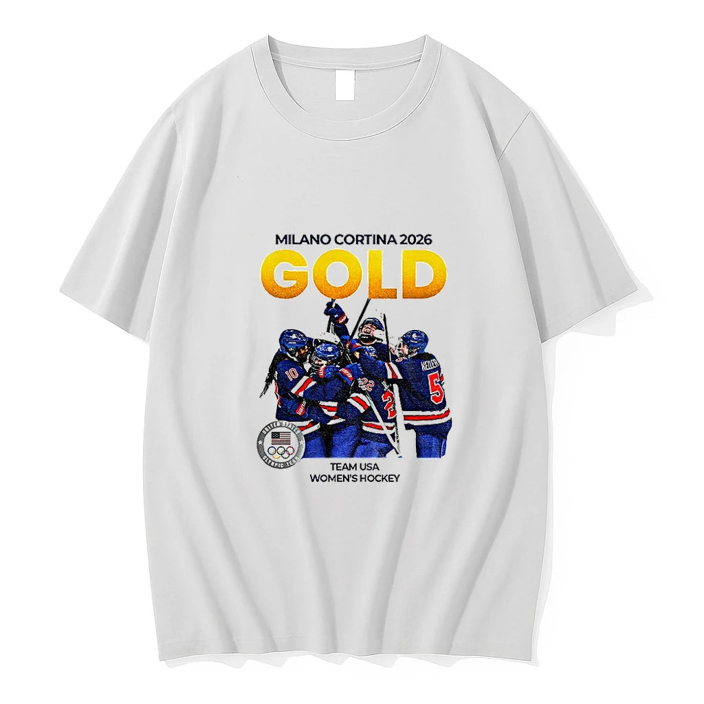 Team Usa Womens Hockey Gold Medal 2026 Tshirts Sweater Hoodie, Sweatshirt | HypeDripTees.com