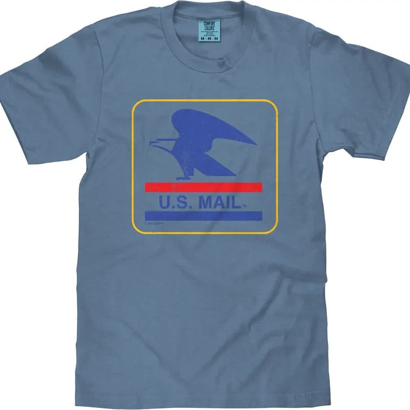 Tee Luv x Comfort Colors USPS U.S. Mail Eagle T-Shirt - Blue Jean Hoodie, Sweatshirt | HypeDripTees.com