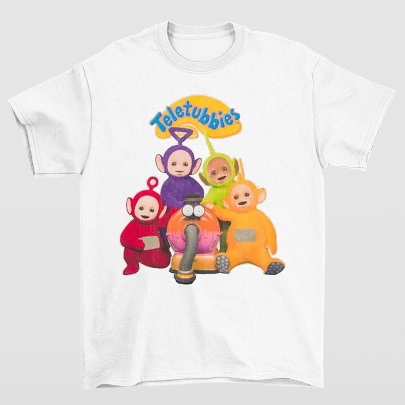 Teletubbies Gang Natural T-Shirt Featuring Bold Graphics and Nostalgic Humor Appeal Hoodie, Sweatshirt | HypeDripTees.com