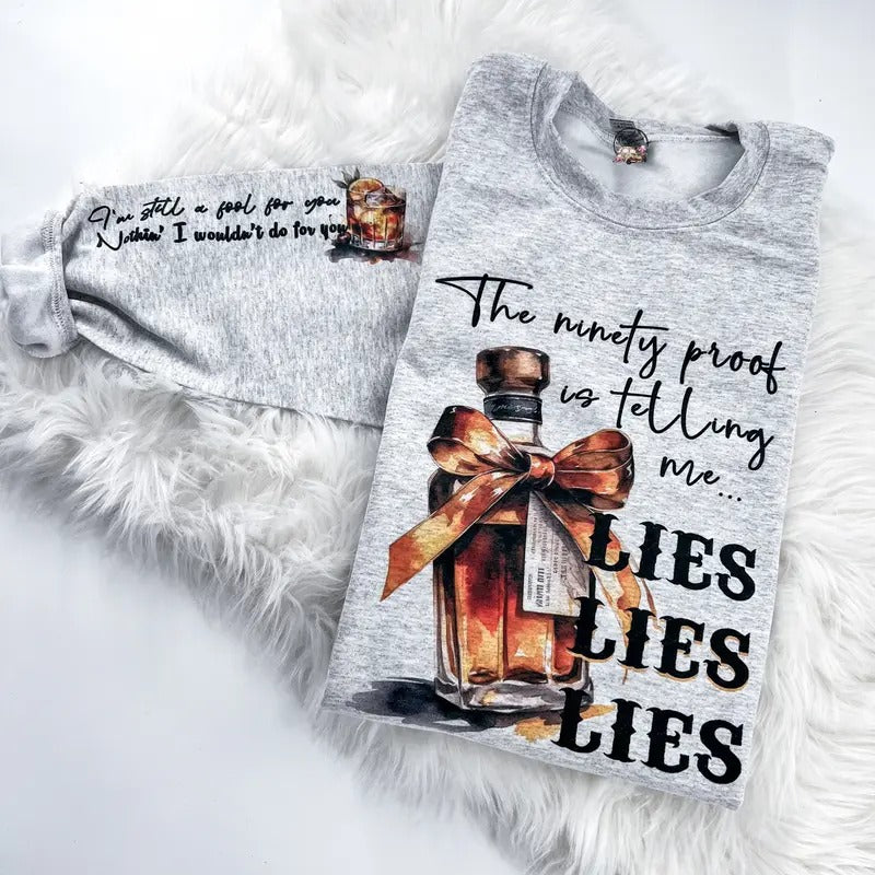 Telling Me Lies Sweatshirt or Hoodie with sleeve print Unisex Comfy Sublimation Tops Womenswear T-Shirts | HypeDripTees.com