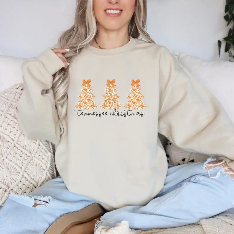 Tennessee Christmas Shirt  for women, Tennessee Shirt, Christmas Tree Shirt, Christmas Sweatshirt, Christmas Gift Hoodie