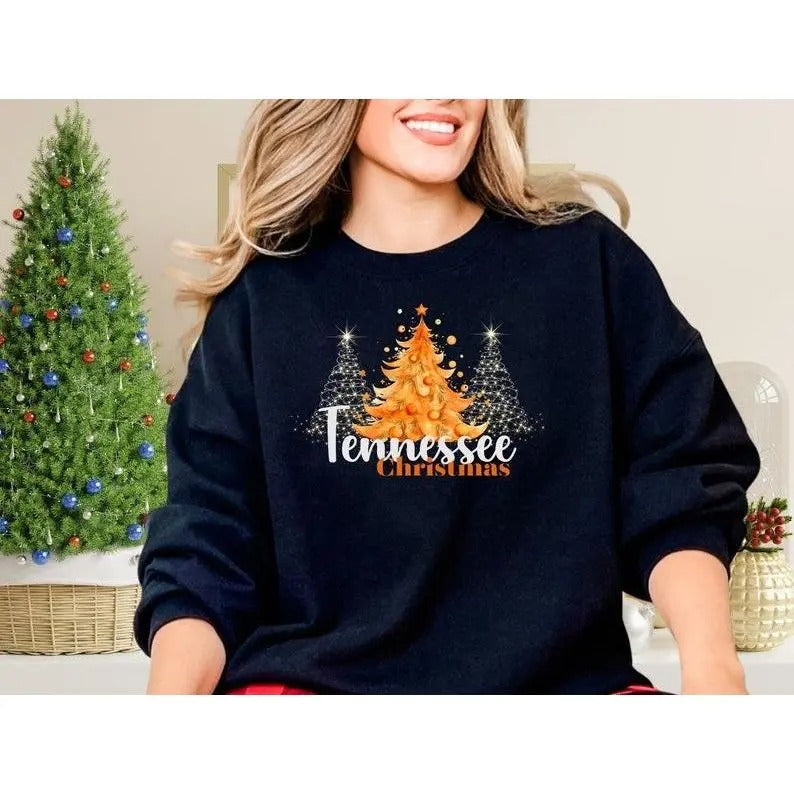 Tennessee Christmas Sweatshirt, Go Big Orange, Football Lover Christmas Apparel, TN Mom Gift, Go Vols, TN Travel Gift, TN...