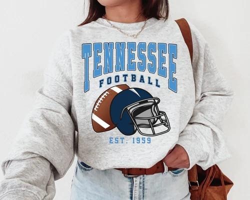 Tennessee Football Sweatshirt, Vintage Unisex Tennessee Crewneck, Gift for Football Fan, Oversized Tennessee Sweatshirt...