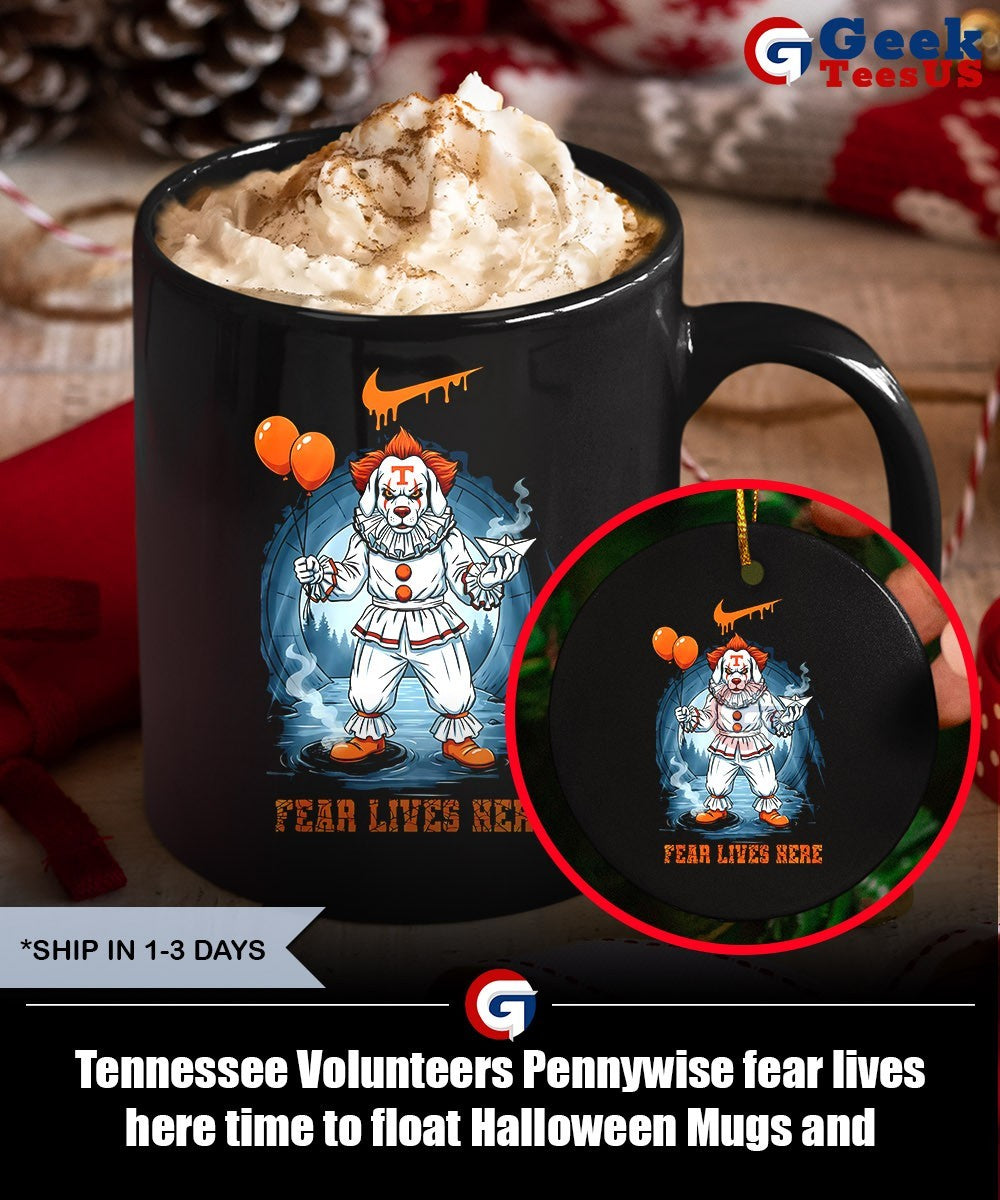 Tennessee Volunteers Pennywise fear lives here time to float Halloween shirt
