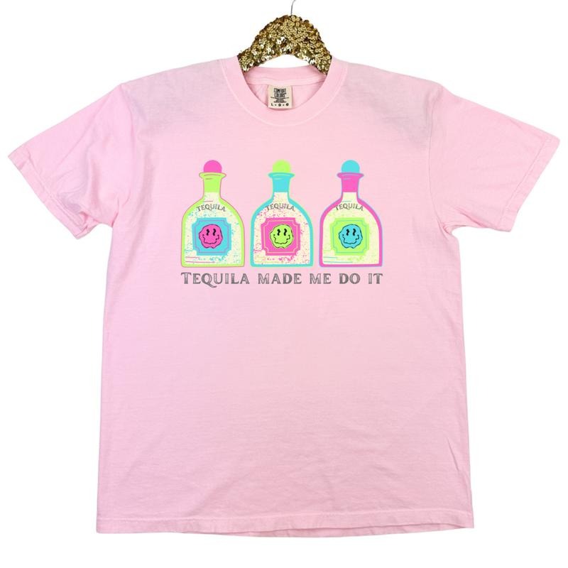 Tequila Made Me Comfort Colors T-Shirt 'NLB Hoodie, Sweatshirt | HypeDripTees.com