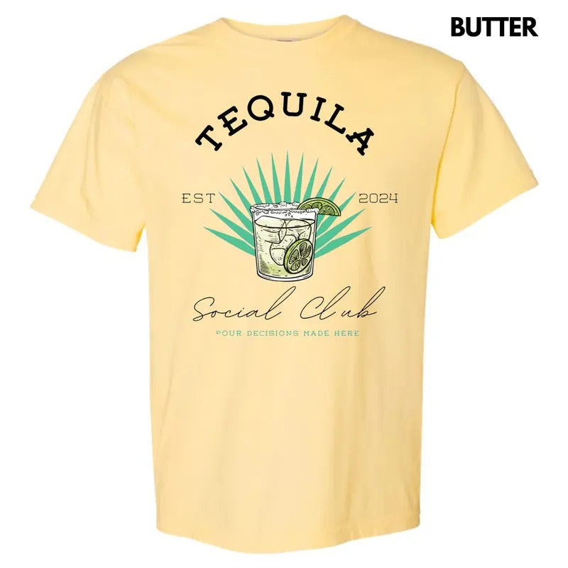 Tequila Social Club Comfort Colors T-Shirt Hoodie, Sweatshirt | HypeDripTees.com
