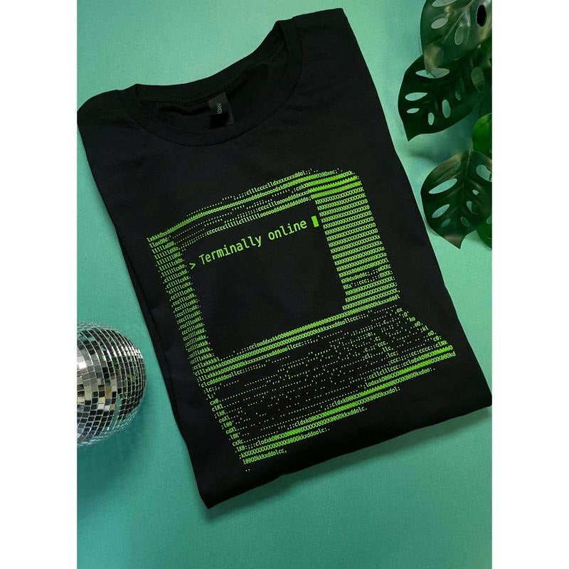 Terminally Online by Terminal Research on black unisex t-shirt Hoodie, Sweatshirt | HypeDripTees.com