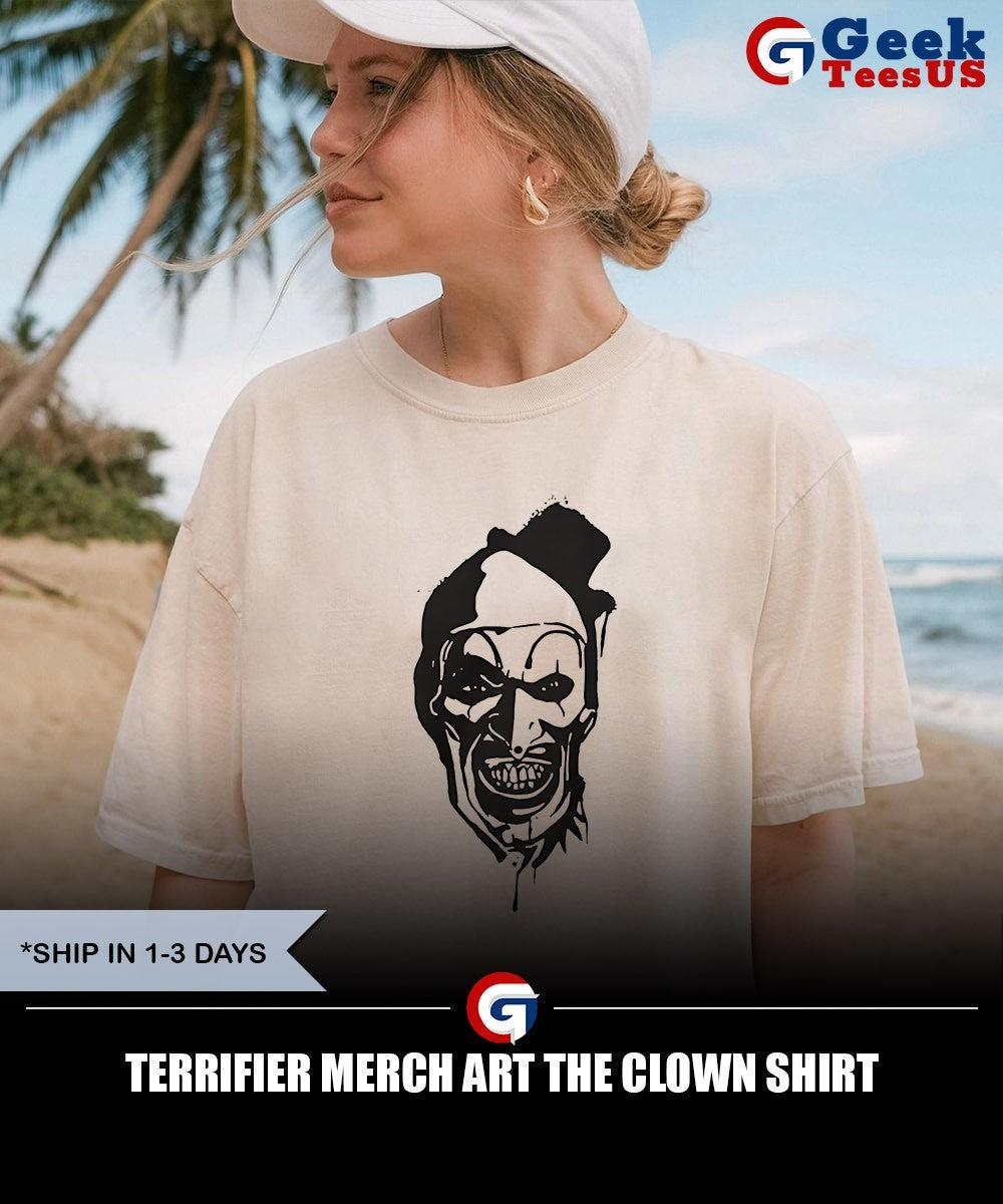 Terrifier merch art the clown shirt