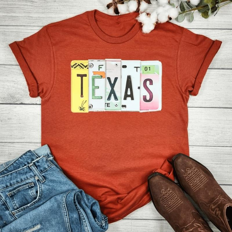 Texas License Plate Graphic T-shirt Hoodie, Sweatshirt | HypeDripTees.com