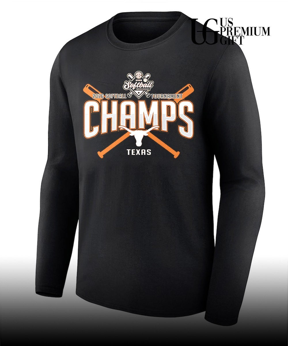 Texas Longhorns 2026 SEC Softball Tournament Champs graphic celebrating shirt