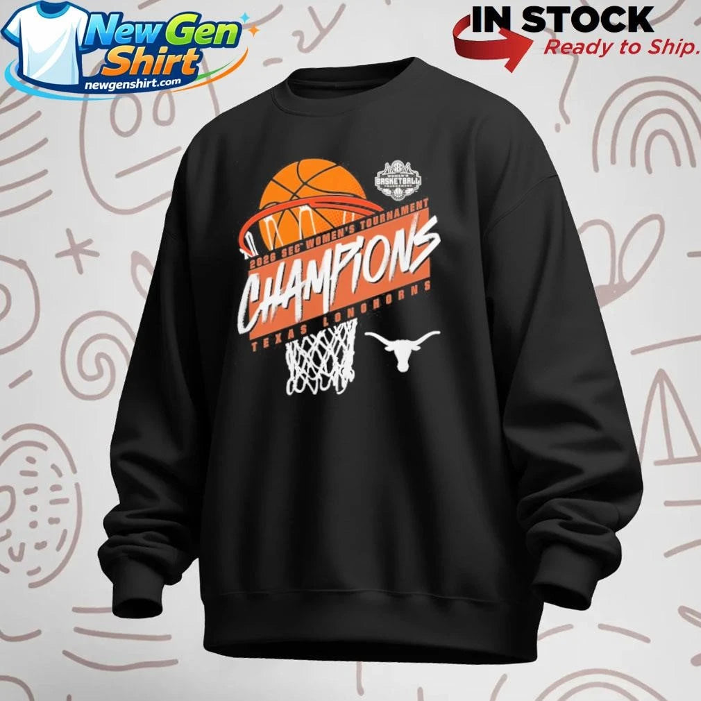 Texas Longhorns Women’s 2026 SEC Women’s Basketball Tournament Champions Shirt