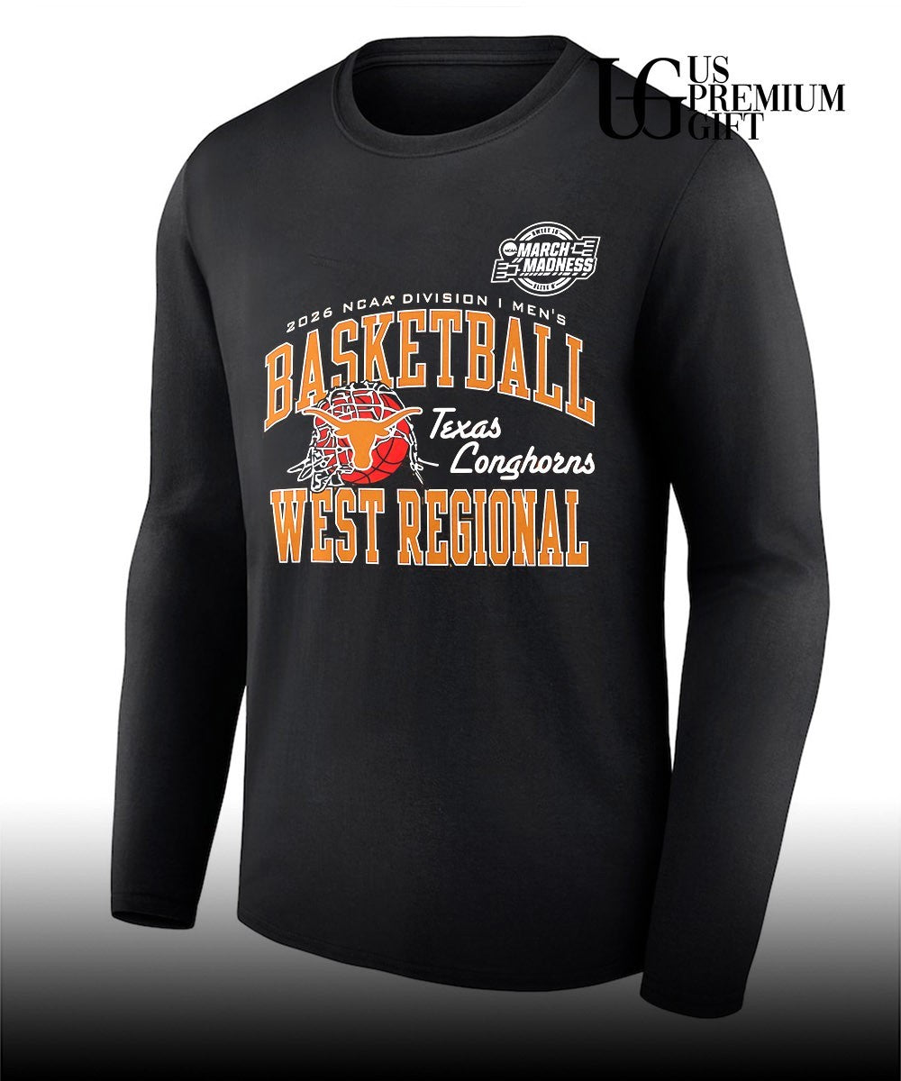 Texas Longhorns basketball NCAA Division I March Madness West Regional 2026 shirt