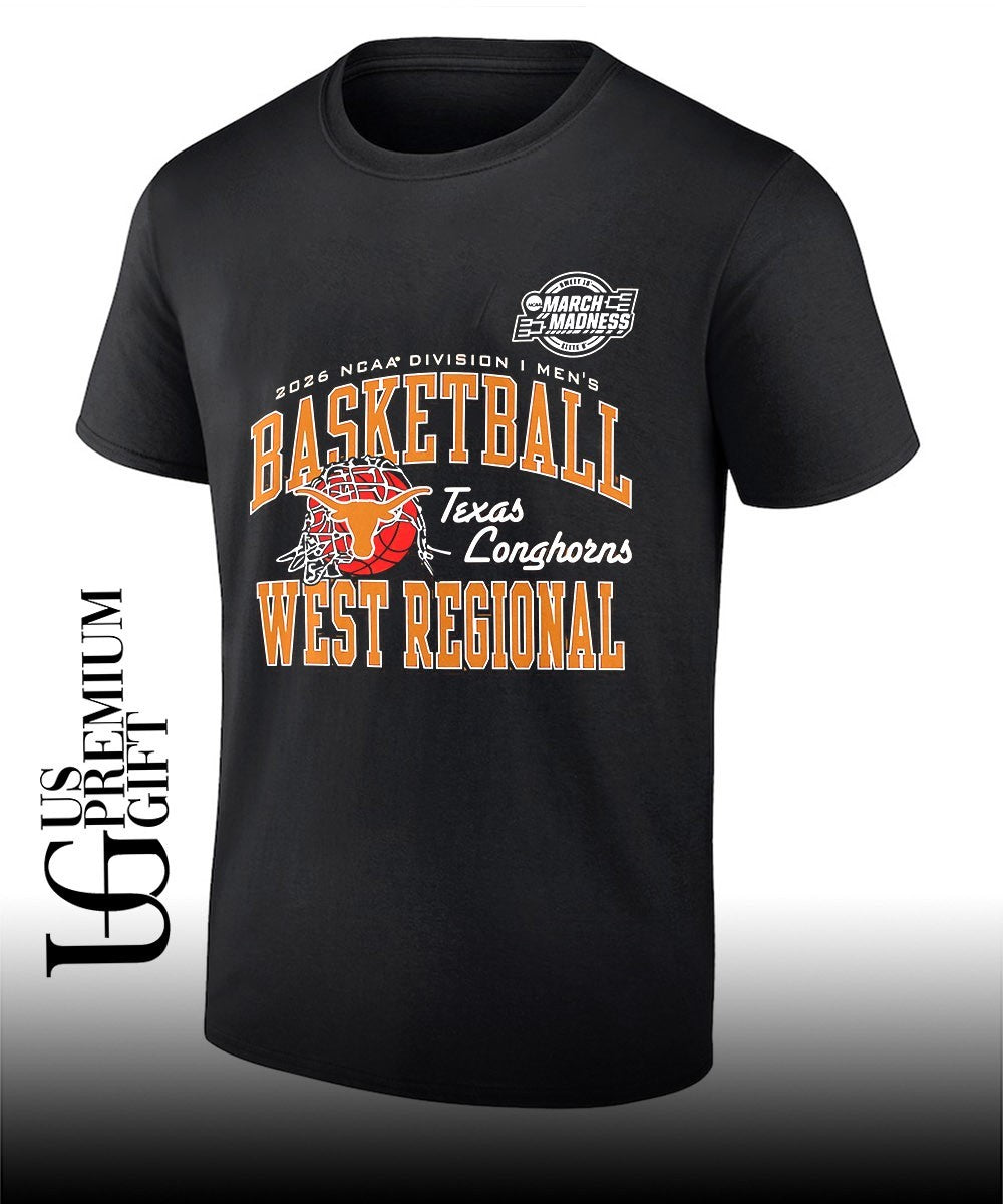 Texas Longhorns basketball NCAA Division I March Madness West Regional 2026 shirt