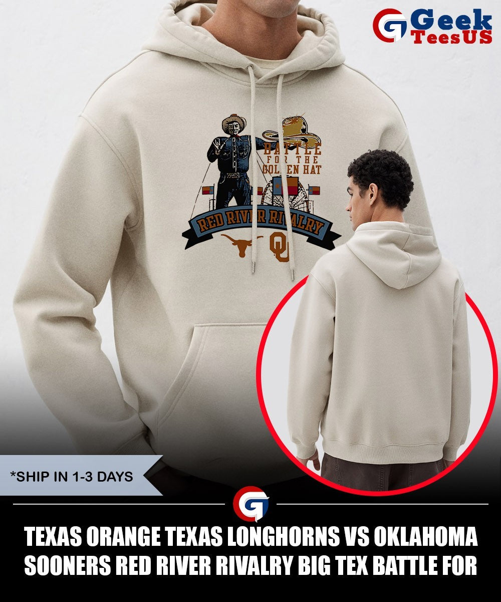 Texas Orange Texas Longhorns vs Oklahoma Sooners Red River Rivalry Big Tex Battle For The Golden Hat shirt