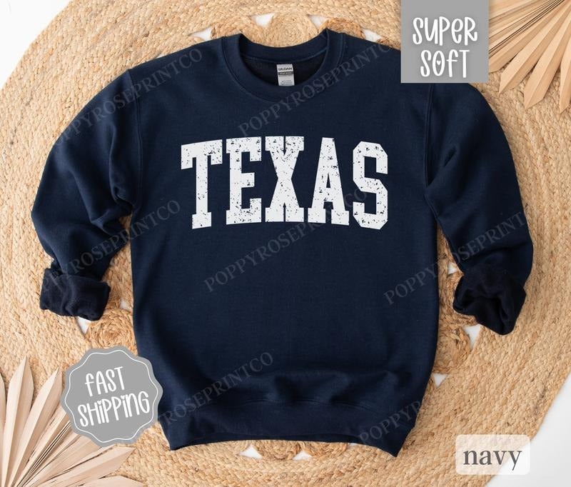 Texas Sweatshirt, TX Crewneck, Texas Sweater T-Shirts, Hoodie | HypeDripTees.com