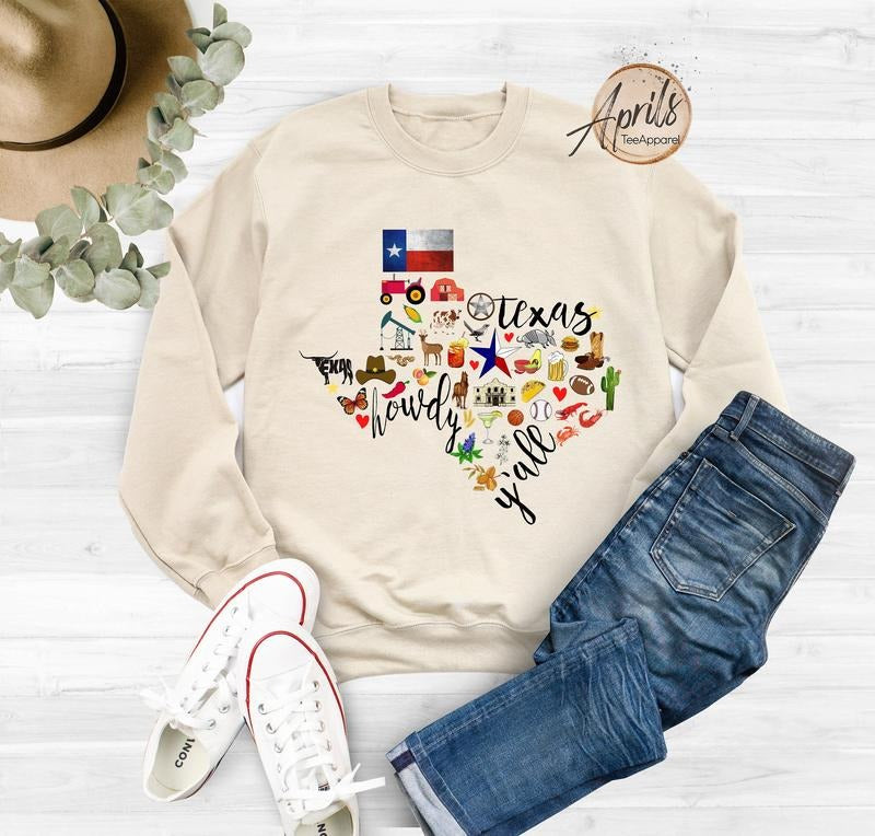 Texas Sweatshirt, Texas Hoodie, Texas Shirt | HypeDripTees.com