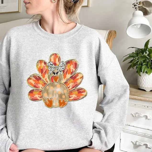 Thanksgiving Turkey Sweatshirt, Turkey Shirt, Family Sweatshirt, Thanksgiving Shirt, Fall Sweatshirt, Women Thanksgiving...
