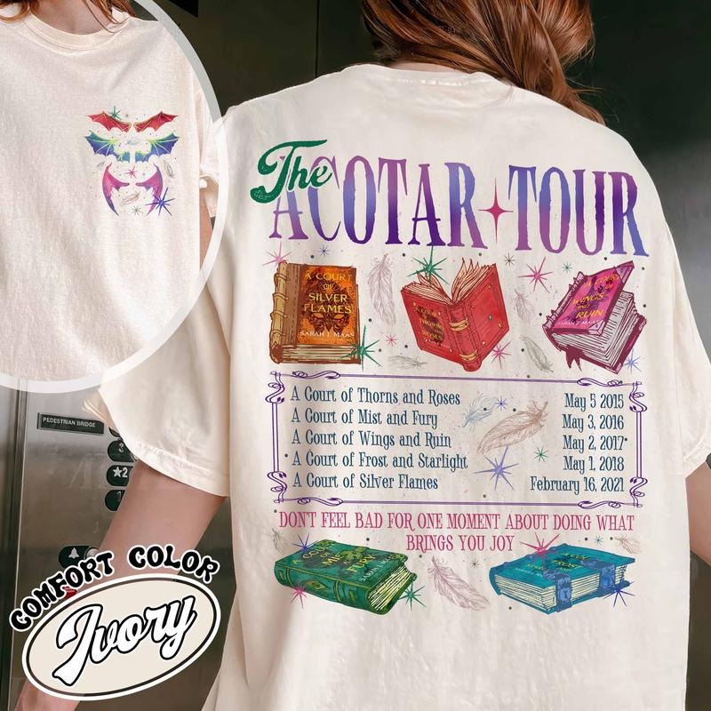 The ACOTAR Tour Shirt, Fan of Acotar Series Two Sided Shirt, the Bat Boys Shirt, Velaris Book Lover T Shirt, Sjm Inspired...