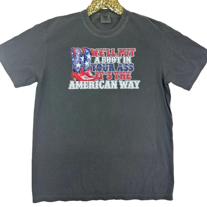 The American Way Comfort Colors T-Shirt Hoodie, Sweatshirt | HypeDripTees.com