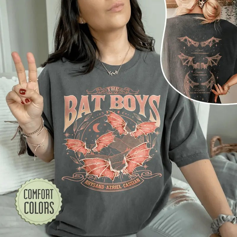 The Bat Boys Comfort Colors Shirt, Acotar Merch Shirt,The Night Court Illyrians, A Court of Thorns and Roses Rhysand...