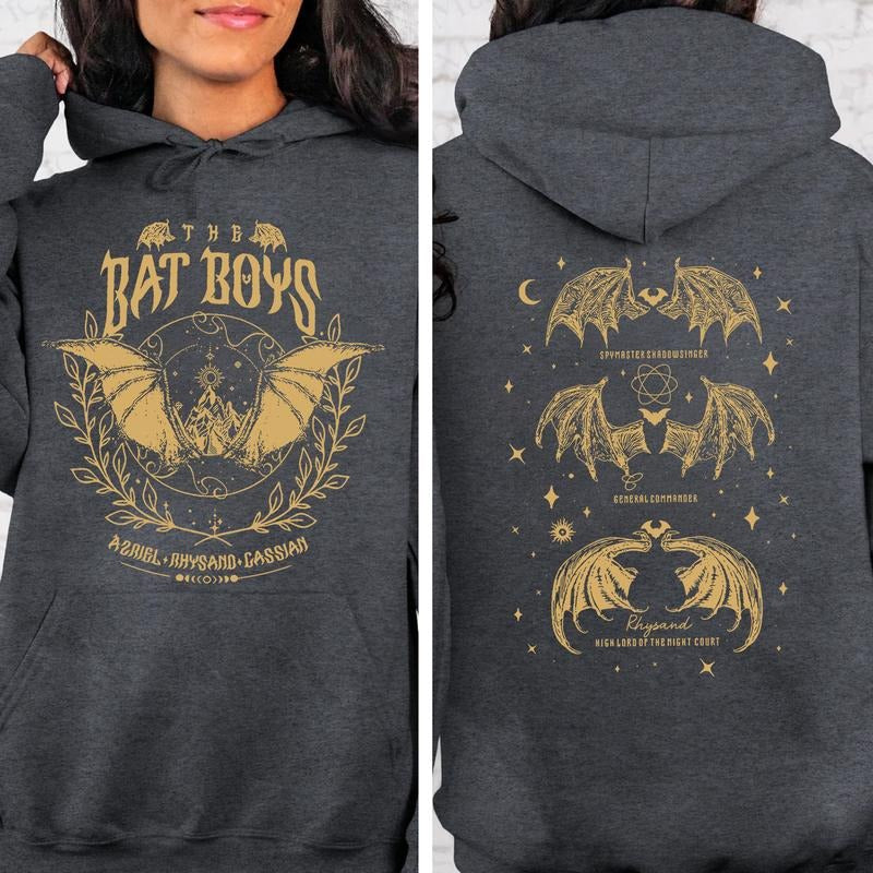 The Bat Boys Hoodie, The Night Court Illyrians Hoodie, ACOTAR Merch Sweatshirt, A Court of Thorns and Roses, Rhysand...