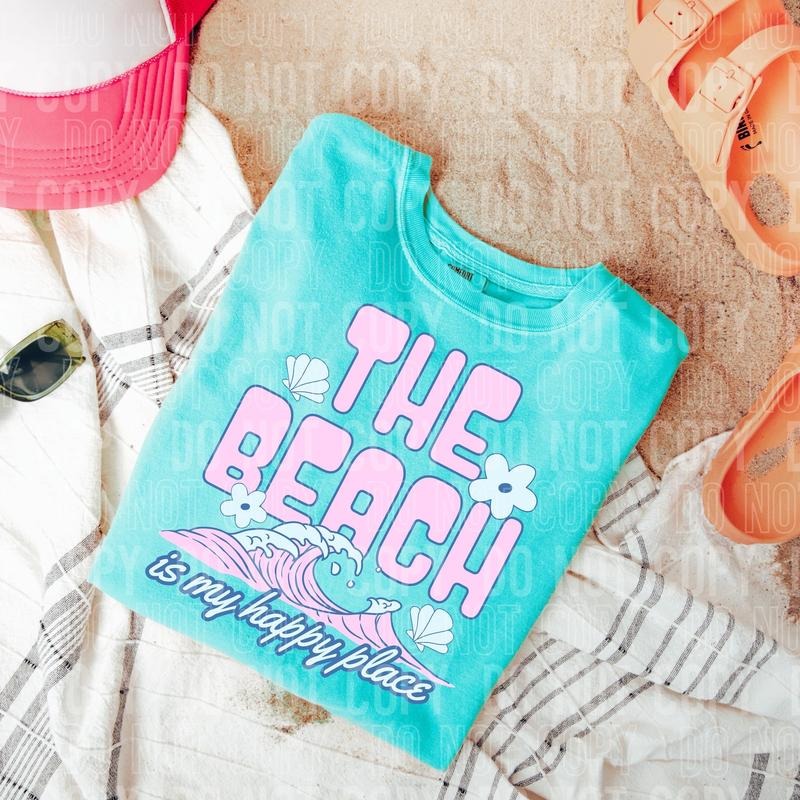 The Beach Is My Happy Place DTF Transfers - THIS IS NOT A SHIRT Hoodie, Sweatshirt | HypeDripTees.com