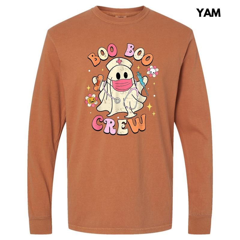 The Boo Boo Crew Long Sleeve Comfort Colors T-Shirt 'NLB' Hoodie, Sweatshirt | HypeDripTees.com