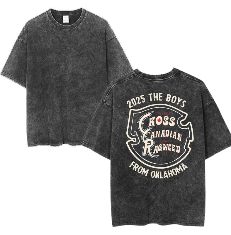 The Boys From Oklahoma Concert 2025 Shirt, Cross Canadian Ragweed Graphic Tee, Retro Rock Band Tee, Double-Sided Graphic...