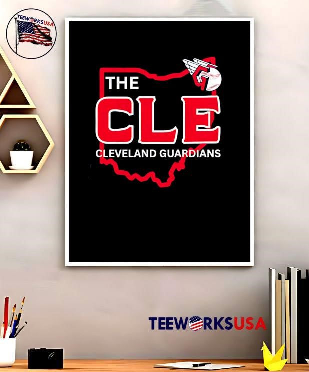 The CLE Cleveland Guardians Ohio Map T-Shirt
