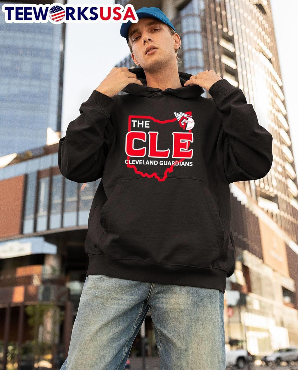 The CLE Cleveland Guardians Ohio Map T-Shirt